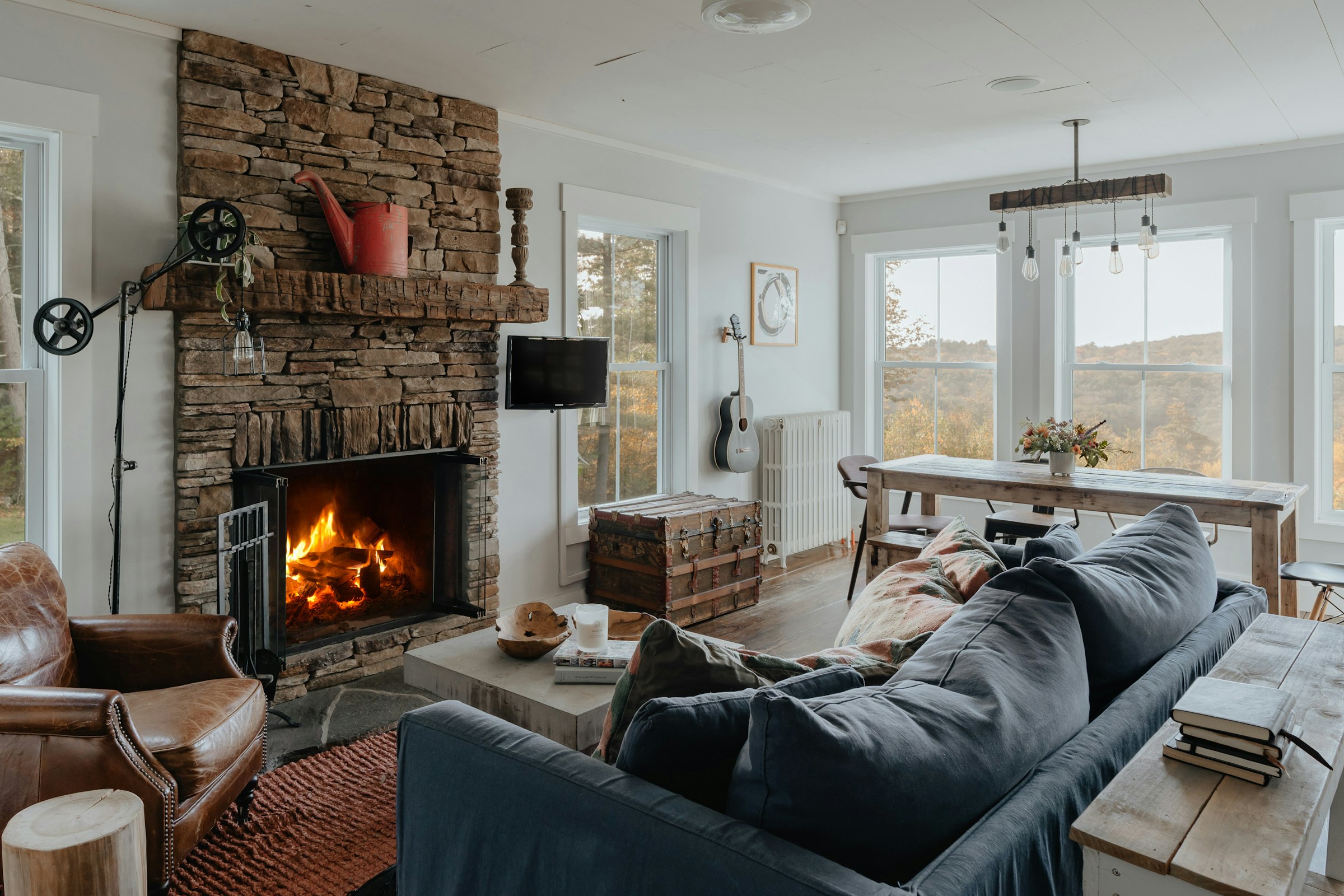 Cozy living room in a Kawarthas home